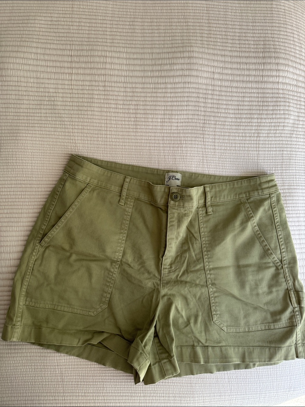 J. Crew Olive Green Cotton Utility Shorts